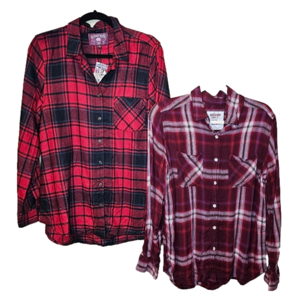 Women's flannel button down shirts Size Medium